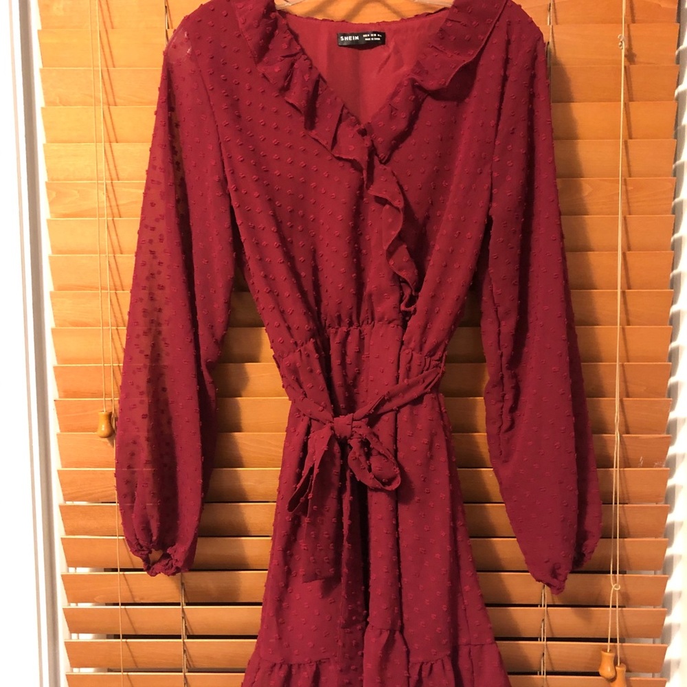 SHEIN Belted Swing Dress
